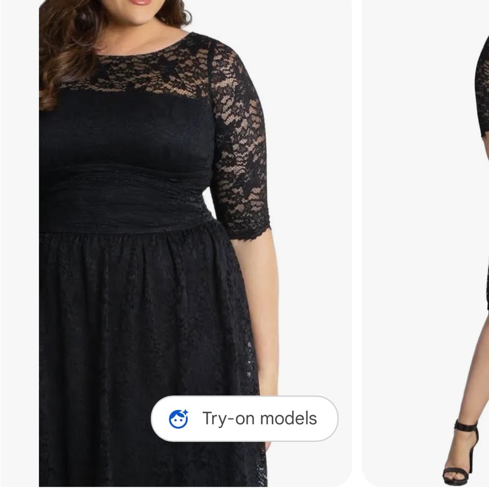 NWT - Beautiful Lined Black Lace Dress - Picture 7 of 7